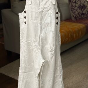 Stylish White Jumpsuit Overalls